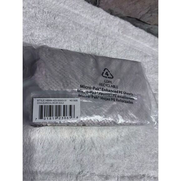 Nicole Miller Gold Mermaid Sequin Convertible Clutch Gold Chain Strap NEW - Picture 8 of 13